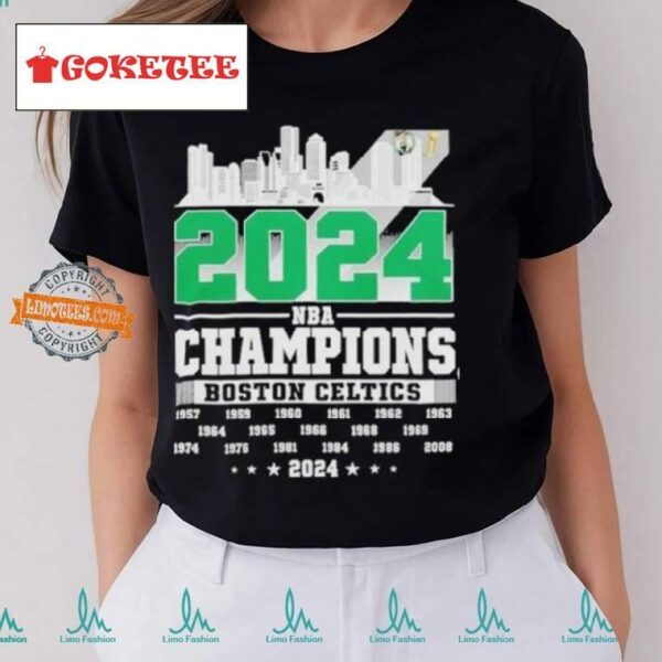 2024 Nba Champions Boston Celtics Skyline Shirt