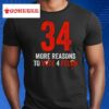 34 More Reasons To Vote 4 Felon T Shirt