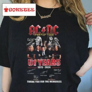 Acdc World Tour 2024 Pwr Thank Memories Shirt