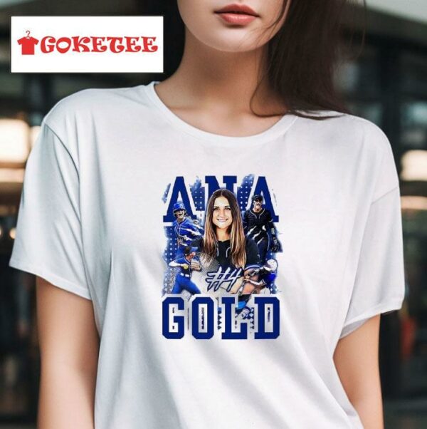 Ana Gold Duke Blue Devils Softball Graphic Tshirt