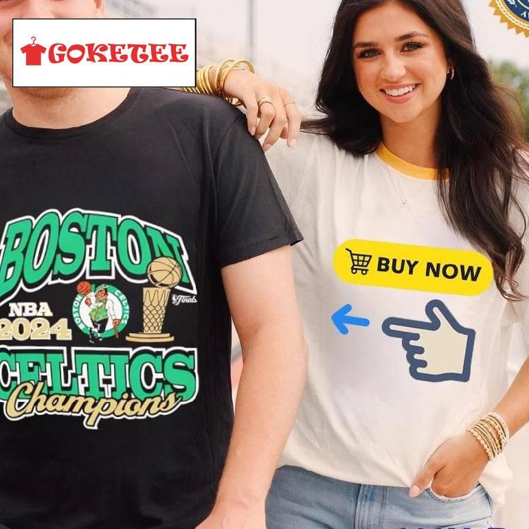 Boston Celtics 2024 Nba Finals Champions Plus Size Trophy Shirt