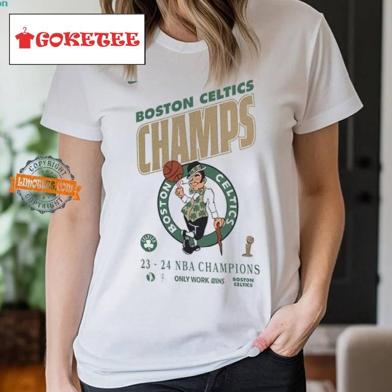 Boston Celtics Nike Youth 2024 Nba Finals Champions Celebration Roster T Shirt