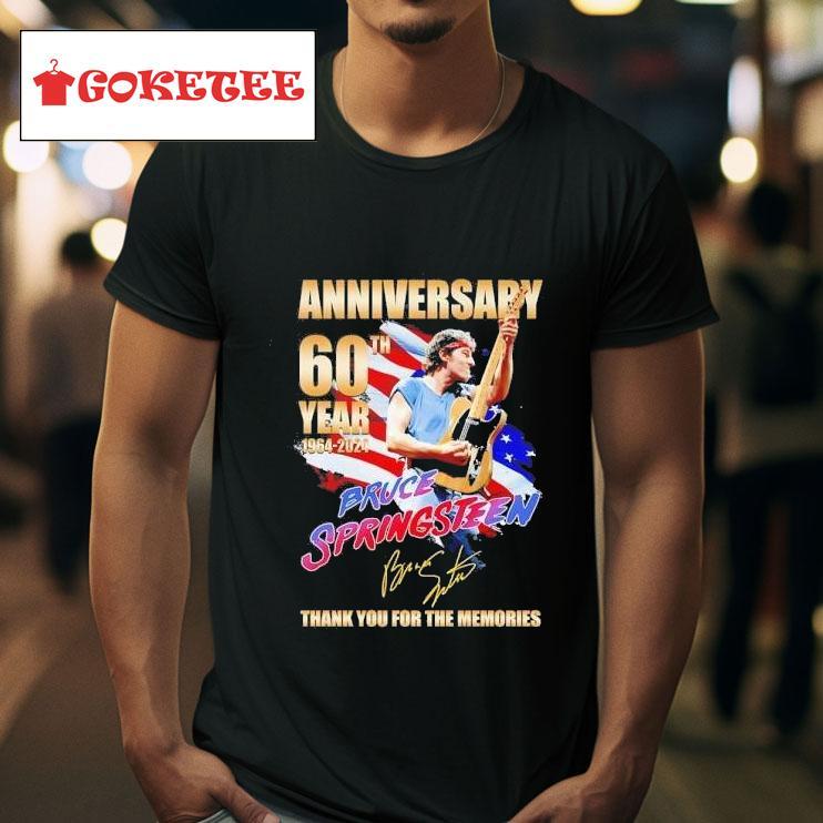 Bruce Springsn Anniversary Th Year   Thank You For The Memories Signature Tshirt 