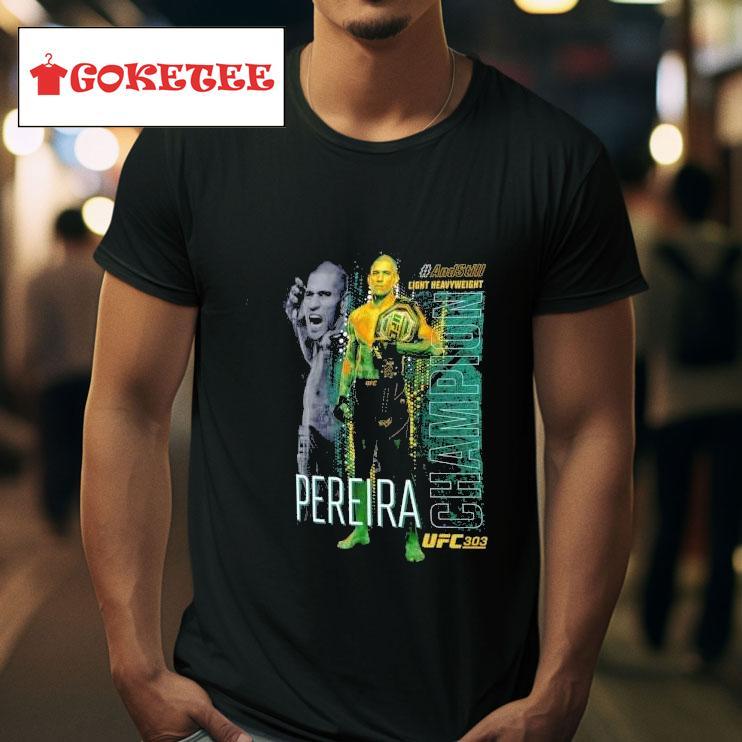 Camiseta Del Campen De Peso Semipesado Alex Pereira De Ufc  Tshirt 