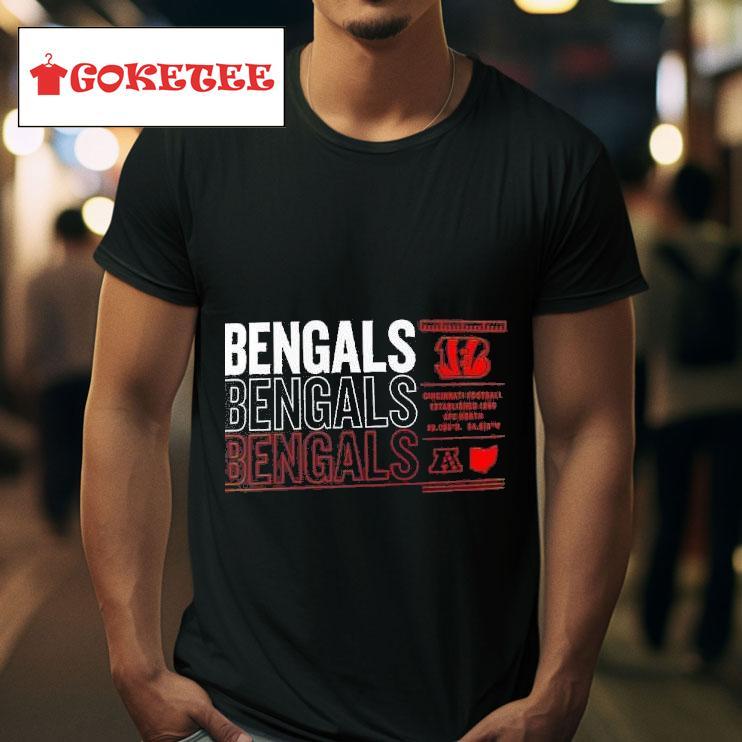 Cincinnati Bengals Repeat Stats Tshirt 