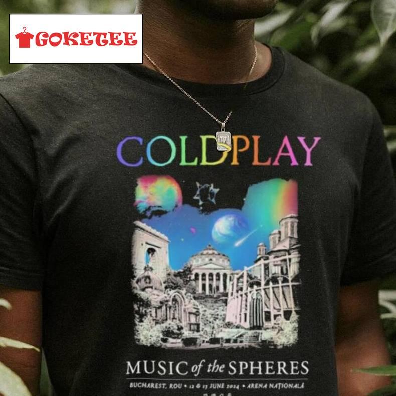 Coldplay Bucharest June 2024 Music Of The Spheres Limited Edition Tour Shirt