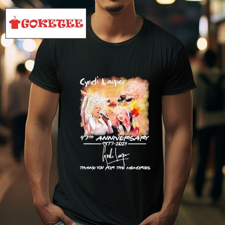 Cyndi Lauper Th Anniversary   Thank You For The Memories Signature Tshirt 