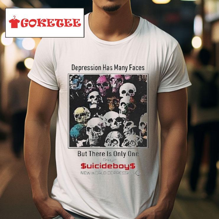 Depression Has Many Faces But There Is Only One Uicideboy Prescription Propaganda Tshirt 