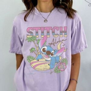 Disney Stitch Aloha Tropic Surf Stitch Shirt