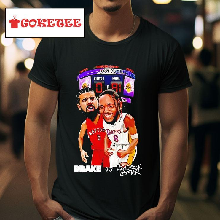 Drake Vs Kendrick Lamar Style Los Angeles Lakers Basketball Tshirt 