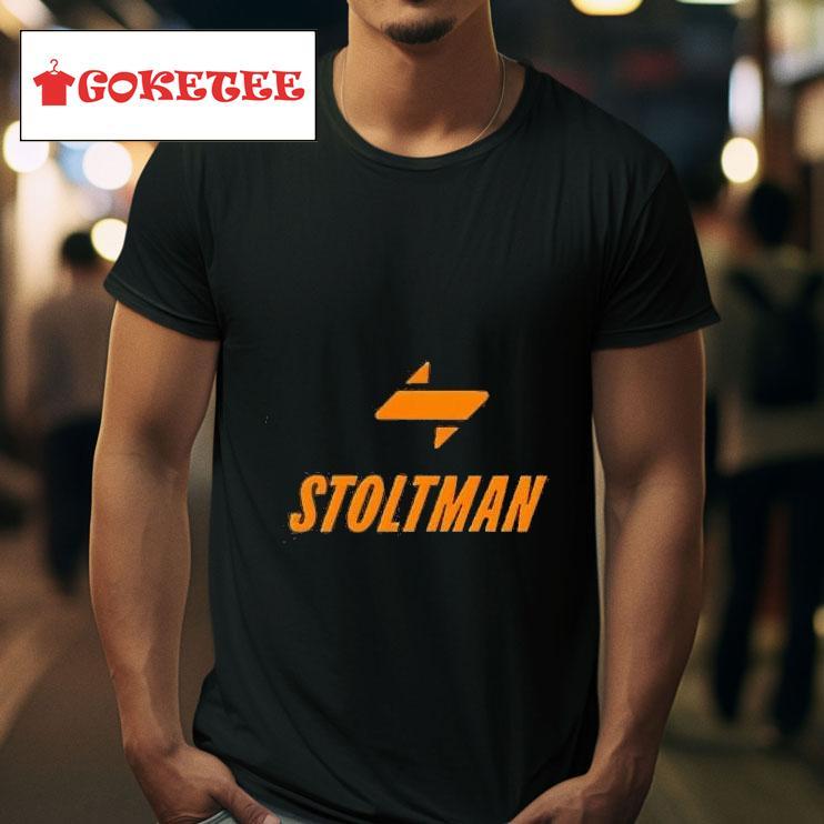 Drew Mclntyre Wearing Stoltman Brothers Logo Tshirt 