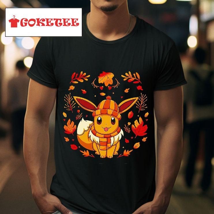 Fall Furry Type Eevee In Autumn Tshirt 