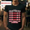 Florida Panthers Stanley Cup Champions Schedule S Tshirt