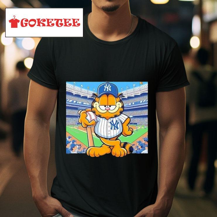 Garfiel New York Yankees Baseball Tshirt 