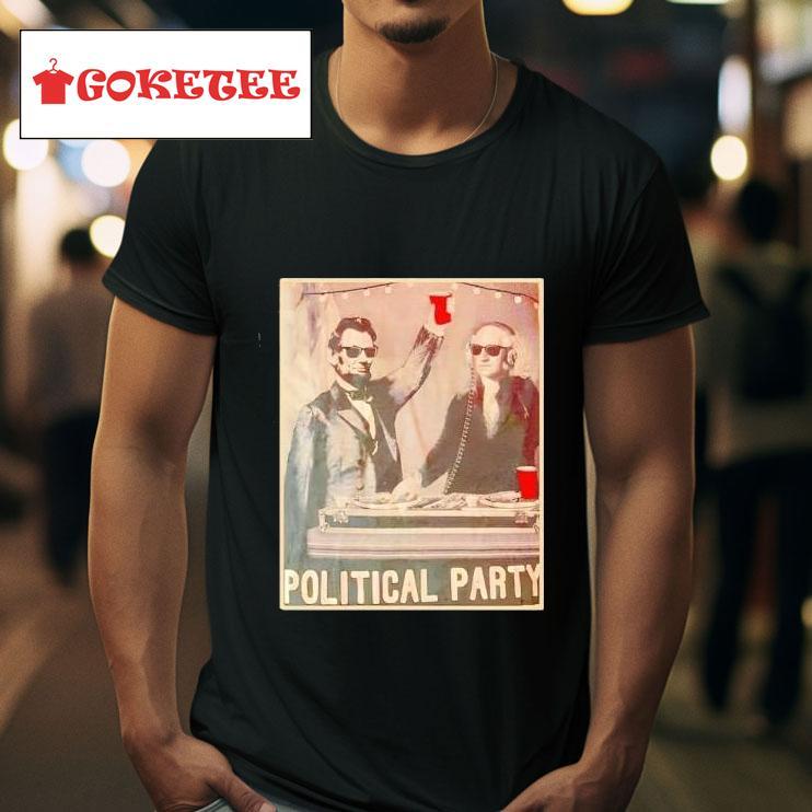 George Washington And Abraham Lincoln Political Party Tshirt 