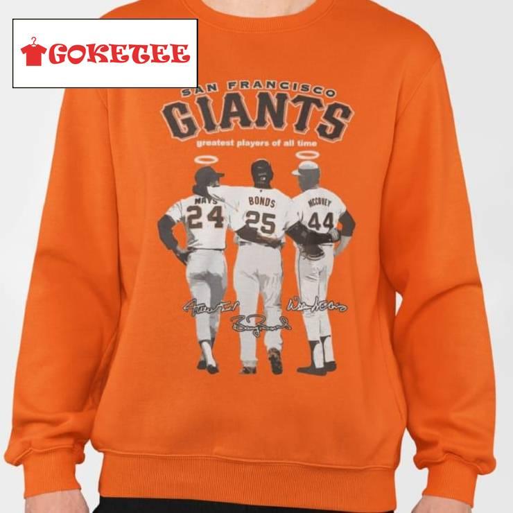 Giants Greatest Players Of All Time Mays, Bonds And Mccovey Shirt