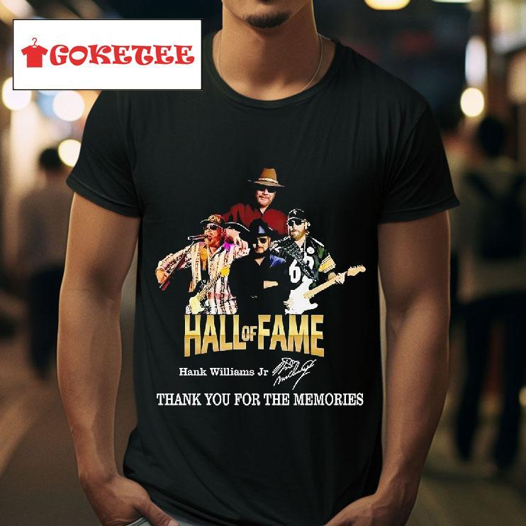 Hall Of Fame Hank Williams Jr Thank You For The Memories Signature Tshirt 