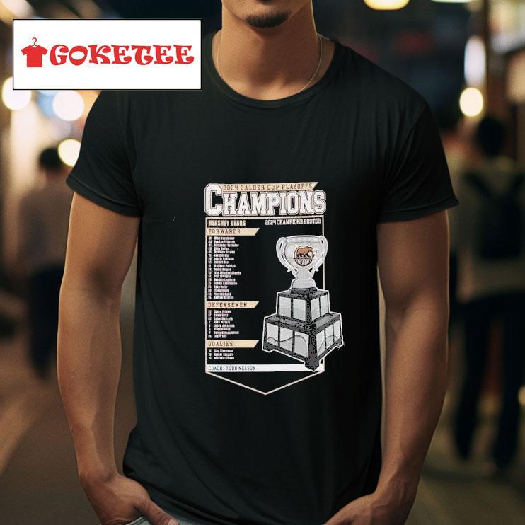 Hershey Bears  Calder Cup Champions Roster Tshirt 