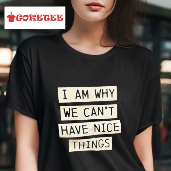 I Am Why We Can T Have Nice Things Tshirt