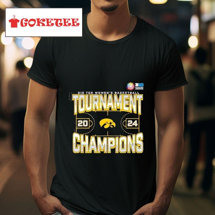 Iowa Hawkeyes Branded  Big Ten Women S Basketball Tournament Champions Tshirt 