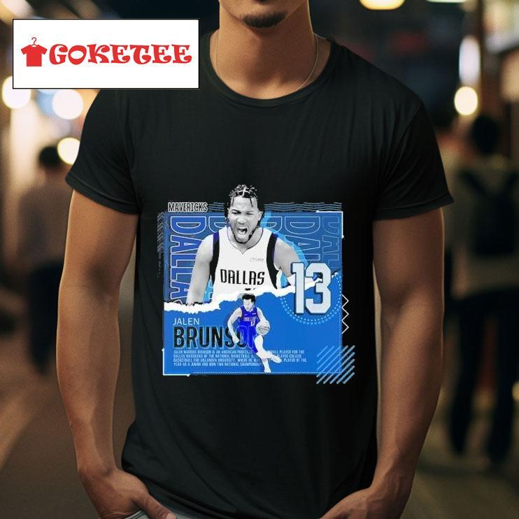 Jalen Brunson  Dallas Mavericks Basketball Graphic Tshirt 