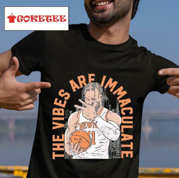 Jalen Brunson The Vibes Are Immaculate New York Knicks Cartoon Tshirt