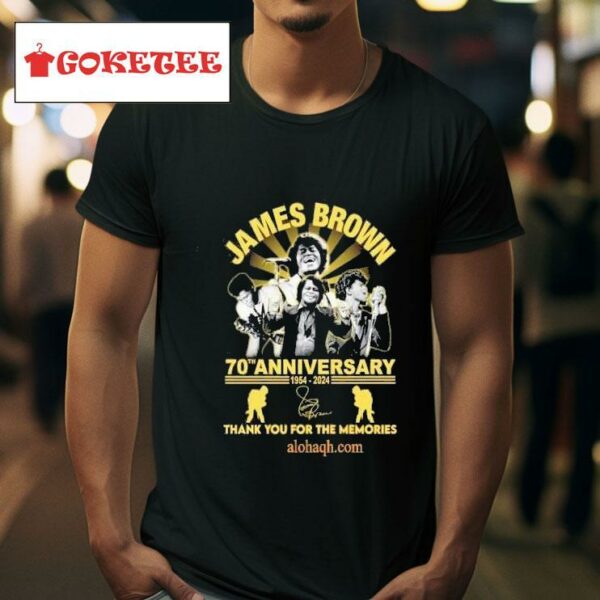James Brown Th Anniversary Signature Thank You For The Memories Tshirt