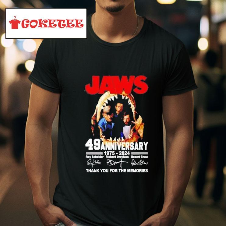 Jaws Th Anniversary   Thank You For The Memories Tshirt 