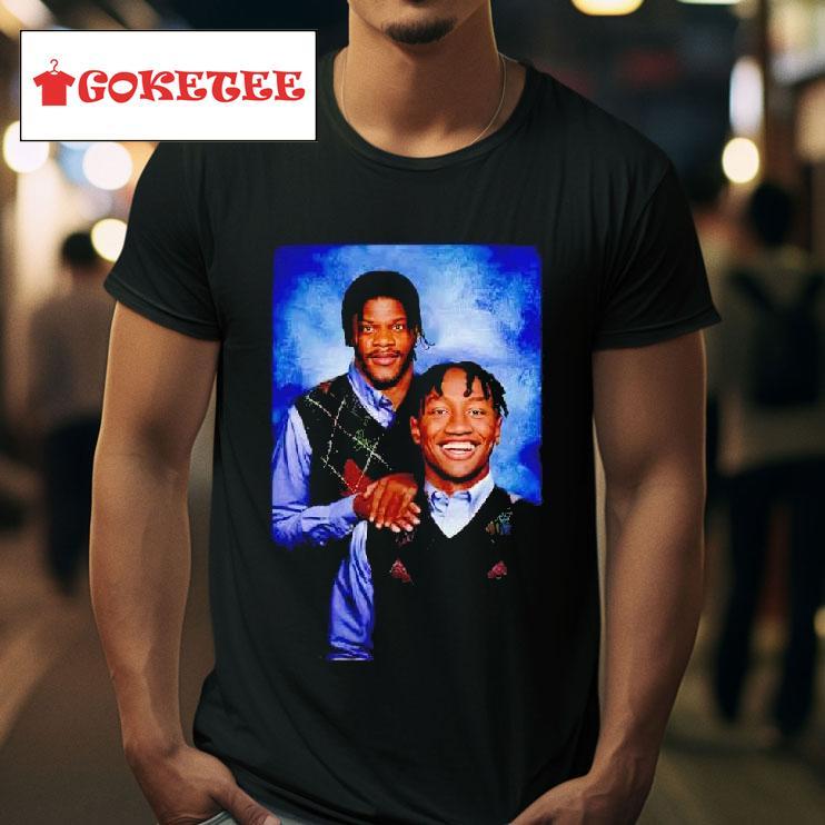 Lamar Jackson Zay Flowers Baltimore Ravens Step Brothers Tshirt 