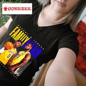 Los Angeles Lakers Bronny James 9 And King James 23 Teammates Shirt
