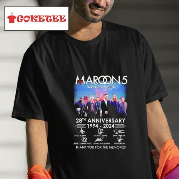 Maroon World Tour Th Anniversary Thank You For The Memories Signatures Tshirt