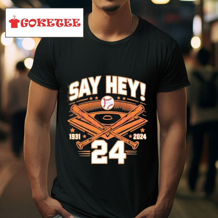 Mays Willie Say Hey  San Francisco Baseball Tshirt 