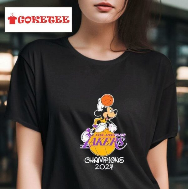 Mickey Mouse Los Angeles Lakers Champions Tshirt