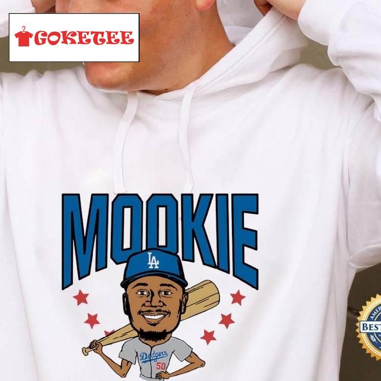 Mookie Betts Los Angeles Dodgers Swing Baseball Caricature Shirt