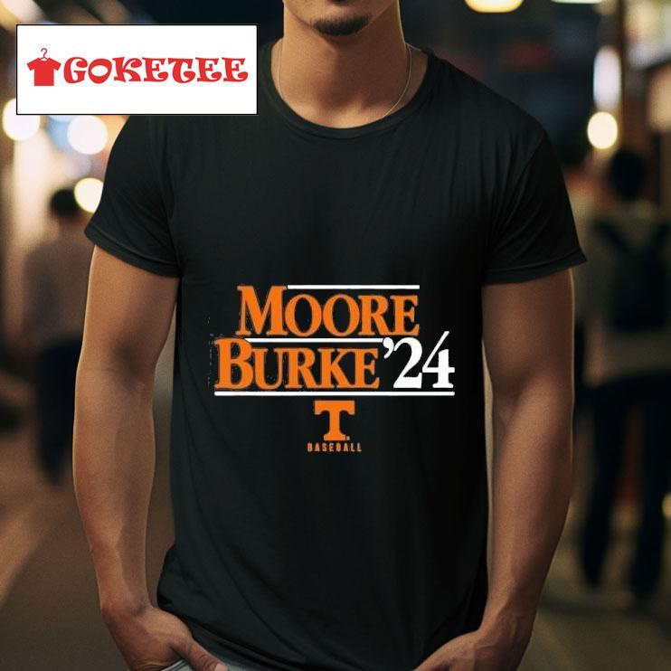 Moore Burke  Tennessee Volunrs Baseball Tshirt 