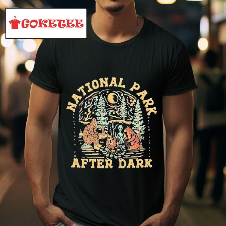 National Park After Dark Cryprid Campfire S Tshirt 