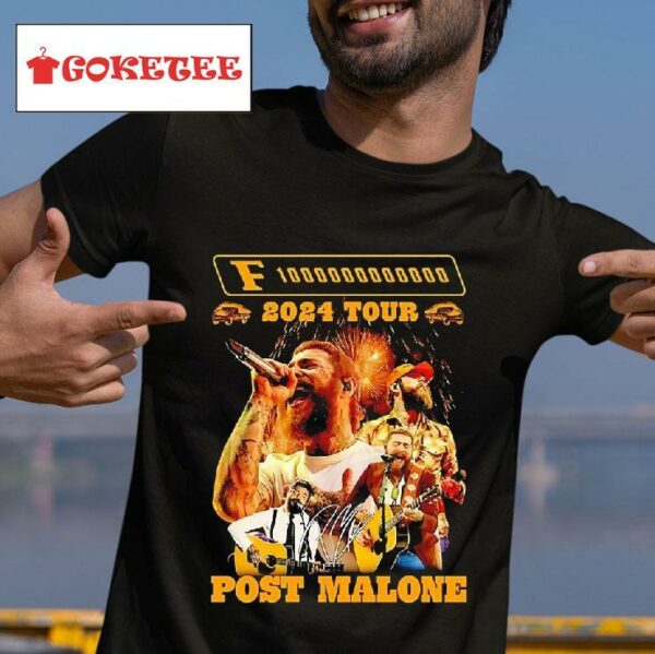 Post Malone F Trillion Tour Signature Tshirt