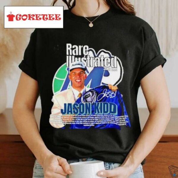Rare Illustrated June 1994 Jason Kidd Signature T Shirt
