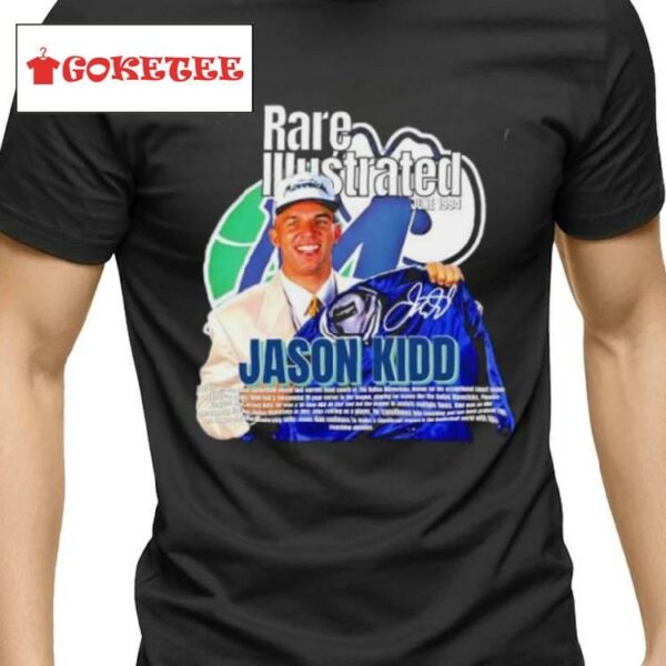 Rare Illustrated June 1994 Jason Kidd Signature T Shirt