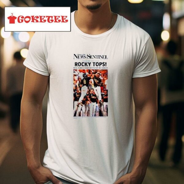 Rocky Tops Tennessee Volunrs Baseball National Champions News Sentinel Tshirt