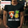 Saucy And Sweet Kawaii Food Friends Pizza And Pineapple Tshirt