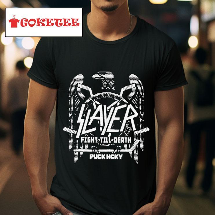 Slayer Fight To The Death Puck Hockey Hockey S Tshirt 