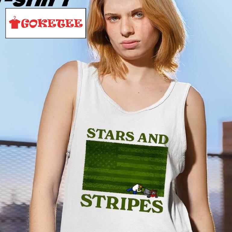 Stars And Stripes Lawn Mower Shirt