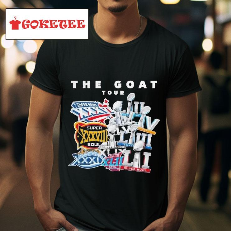 Tom Brady  Patriots The Goat Tour Super Bowl S Tshirt 