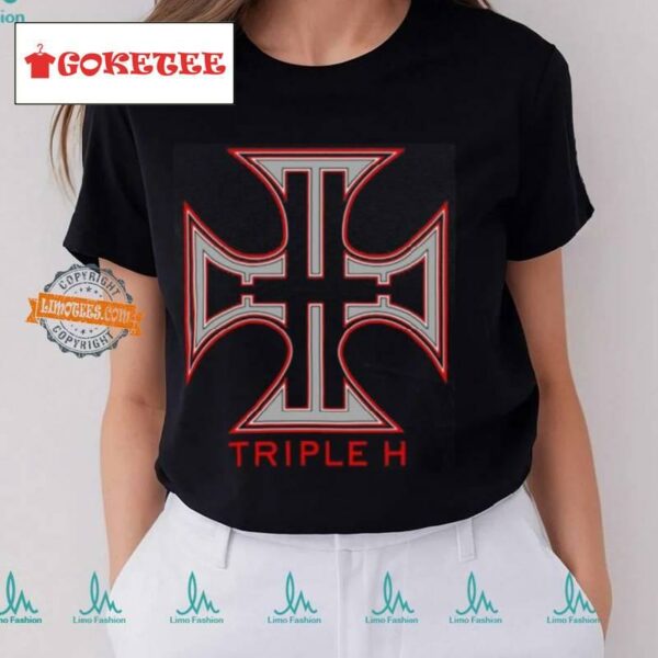 Triple H The Game Cross Logo Black T Shirt