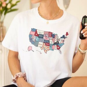 USA Map Shirt, USA 4th Of July
