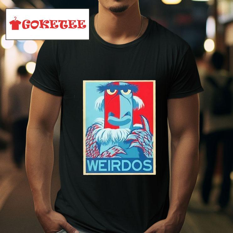 Weirdos Sam The Eagle In The Style Of Shepard Fairey S Hope Tshirt 