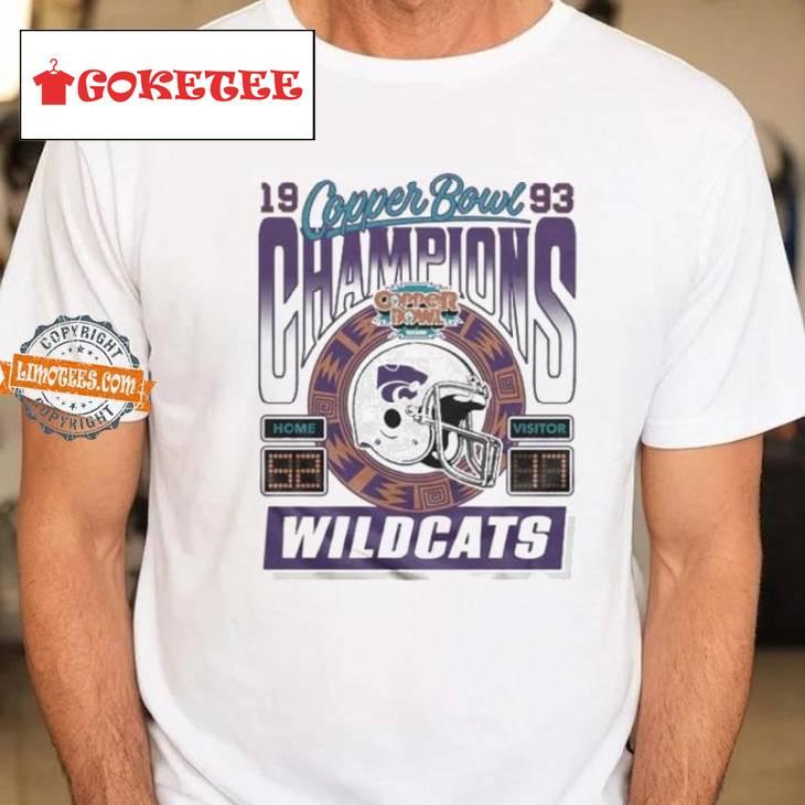 Wildcats K State 1993 Copper Bowl Champions Home Visitor Shirts