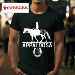 Appaloosa Cowgirl Riding Horse Tshirt