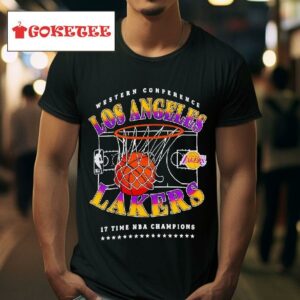 Los Angeles Lakers Western Conference Time Nba Champions Graphic Tshirt